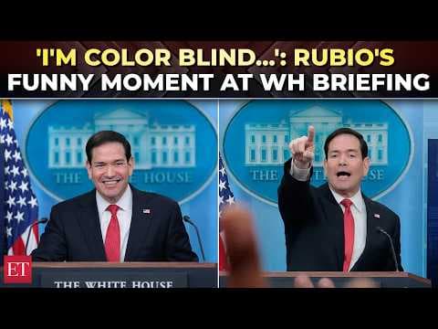 'Why is everyone giggling?': Marco Rubio's White House briefing has everyone laughing