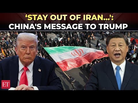 'Do not GET INTO it!': China fires back at US after Trump threatens Iran over protester executions