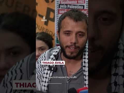 Flotilla activist Thiago Ávila arrives in Brazil