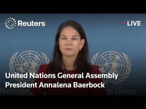 LIVE: UNGA President Annalena Baerbock holds a press conference in Delhi