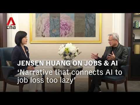 Nvidia’s Jensen Huang says narrative that connects AI to job loss ‘just too lazy’