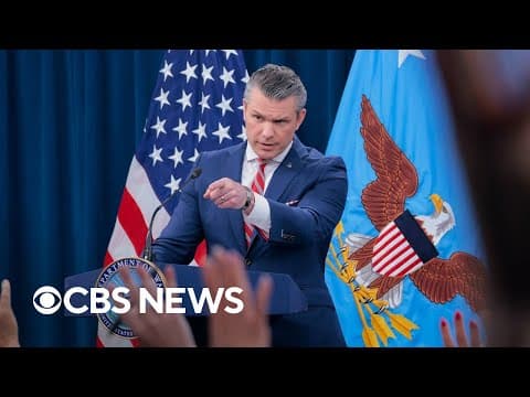 Hegseth holds Iran war news conference as U.S. Navy destroyers transit Strait of Hormuz | full video