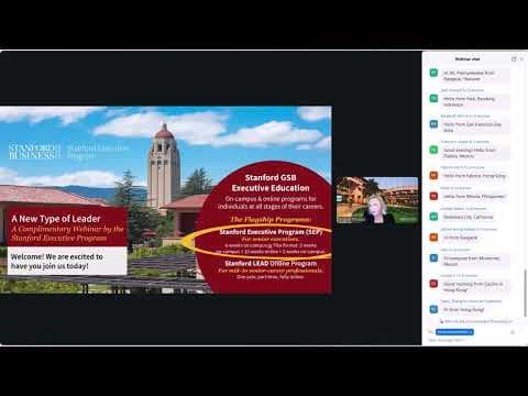 Stanford Executive Program (SEP) Webinar