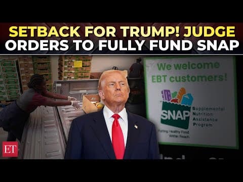 SNAP showdown! Federal judge orders Trump admin to make full November payments by Friday
