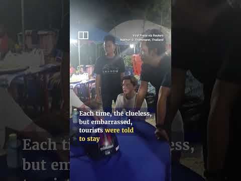 Tourists mistake Thai funeral for a restaurant