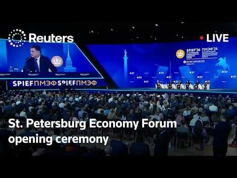 LIVE: Putin attends St. Petersburg Economic Forum opening ceremony