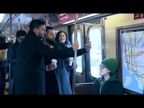 Mamdani Rides Train to Work a Day After His Inauguration