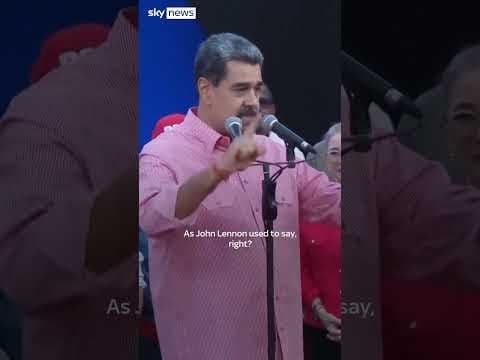Venezuelan president breaks into song during speech