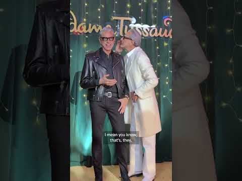 Actor Jeff Goldblum meets his wax double