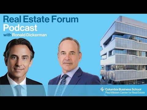 Real Estate Forum Podcast EP07 Ron Dickerman on Liquidity, Capital Flows & the Future of Real Estate