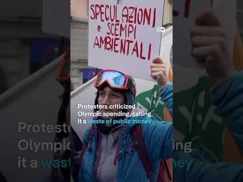 Protesters clashed with police at the Milan Winter Olympics | DW News