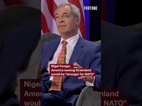 Nigel Farage: America owning Greenland would be "stronger for NATO" #NATO #Greenland