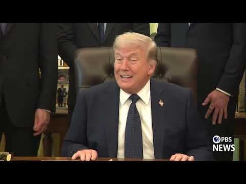 WATCH: Trump says he's installing new 'magnificent' granite walkways