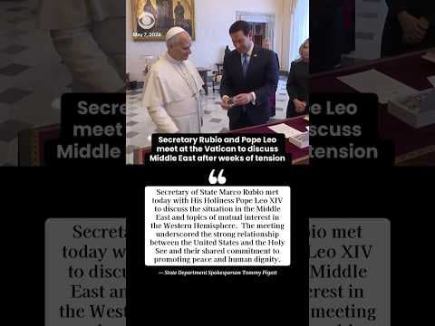 Secretary Rubio and Pope Leo meet to discuss the Middle East after weeks of tension #shorts