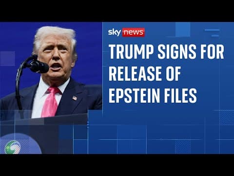 Trump signs bill approving release of Epstein files