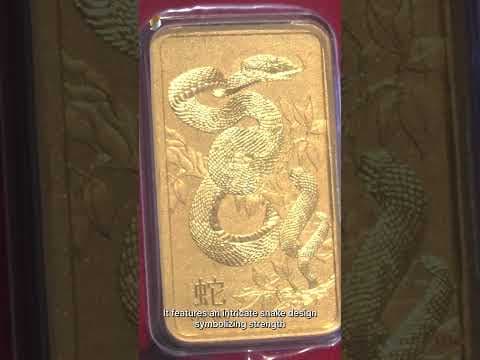 Perth Mint Lunar Snake 1 oz 9999 Gold Minted Bar #shorts
