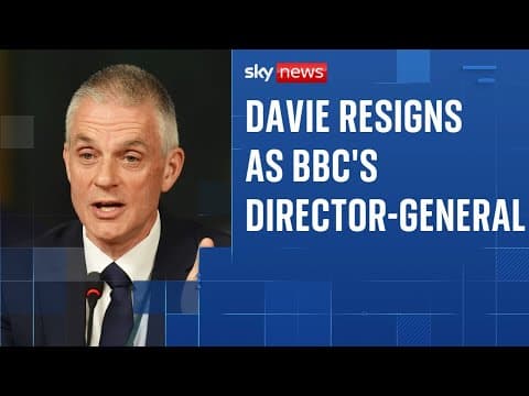 Tim Davie resigns as BBC's director-general - with CEO of BBC News also stepping down