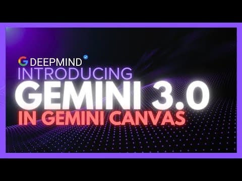 Gemini 3.0 Pro: Greatest Model Ever! Most Powerful, Cheapest, & Fastest Model Ever! IN CANVAS!