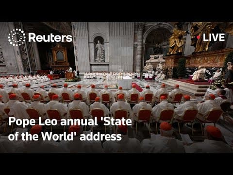 LIVE: Pope Leo gives annual 'State of the World' address