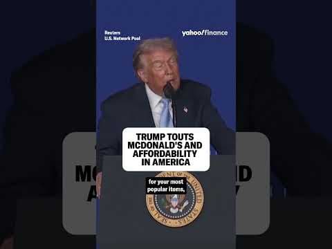 Trump touts McDonald's and affordability in America. 🇺🇸 🍔