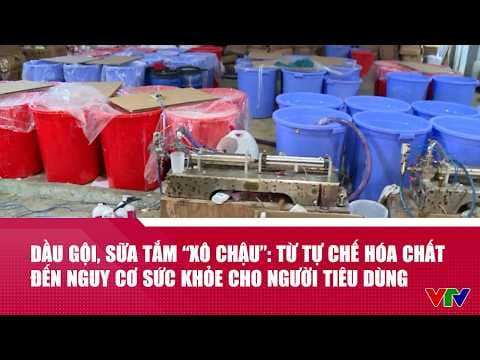 Công nghệ dầu gội, sữa tắm ‘xô chậu’: Từ tự chế hóa chất đến nguy cơ cho người tiêu dùng | VTV24