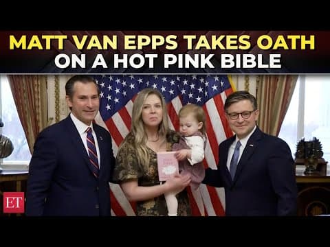 Oath on a hot pink Bible: Mike Johnson swears-in Rep. Matt Van Epps after Tennessee special election