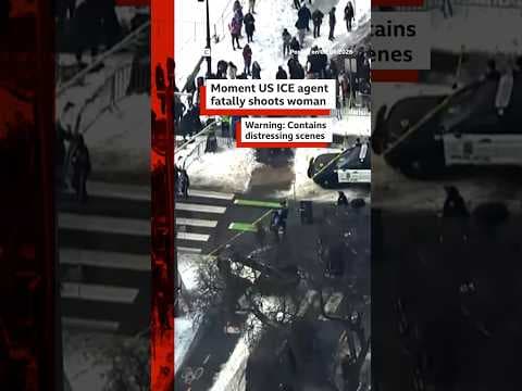 Moment US immigration agent fatally shoots woman in Minneapolis. #US #BBCNews