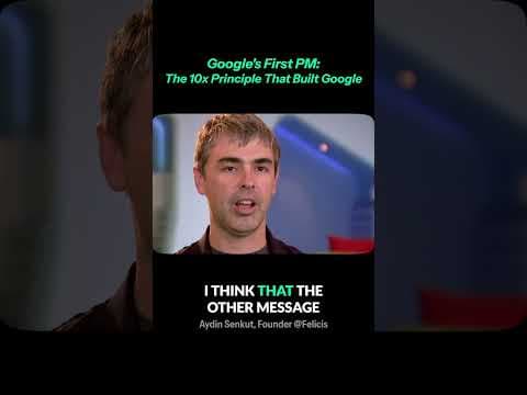 Google's First PM: The 10X Principle That Built Google #shorts