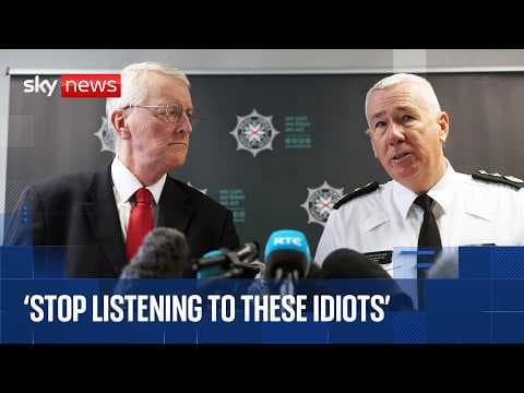Northern Irish police chief and secretary of state speak in wake of Belfast violent protests