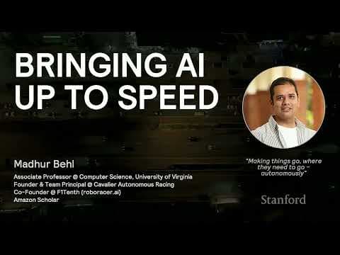 Stanford Robotics Seminar ENGR319 | Winter 2026 | Bringing AI Up To Speed