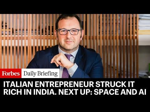 This Italian Entrepreneur Became A Billionaire Investing In India. Up Next: Space And AI