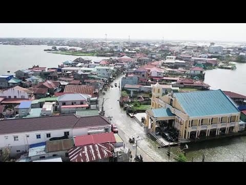 Drone shots show flooding in Philippine town after Typhoon Fung-wong | REUTERS